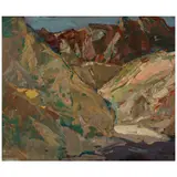 Si Chen Yuan, Mountain in the Desert, Death Valley, CA, oil on Masonite