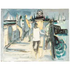 Philip Latimer Dike, Jetty People #3, 1965, oil on panel