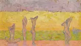 Morgan Russell, Bathers, circa 1908, oil on board