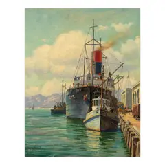Prelude to Pearl Harbor by Paul Grimm, oil on canvasboard, sold Aug 2025