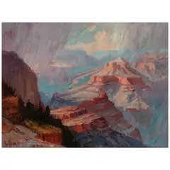 Arthur William Best, Grand Canyon, oil on board