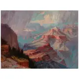 Arthur William Best, Grand Canyon, oil on board