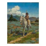 Carl, Apache Boy, oil on canvas laid to board
