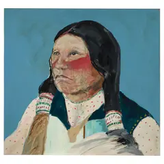 Ira Yeager, Portrait of an Indian, oil on canvas