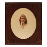 Edgar Samuel Paxson, Portrait of Nez Perce of 1877, 1908, watercolor and pencil on paper