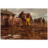 Gary Kapp, Morning Stage, 1978, oil on canvas affixed to Masonite