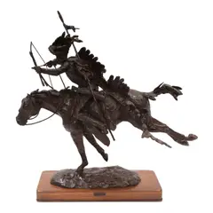 Harry Jackson, Dog Soldier, bronze with reddish brown patina
