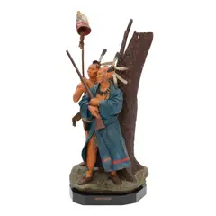 Algonquin Chief and Warrior by Harry Jackson, polychrome bronze, sold Aug 2025