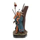 Harry Jackson, Algonquin Chief and Warrior, polychrome bronze