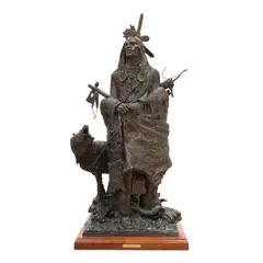Michael Hamby, Visions of Peace, bronze with greenish brown patina