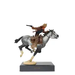 Pony Express III by Harry Jackson, polychrome bronze, offered Aug 2025