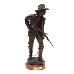 James Nathan Muir, On the Skirmish Line, bronze with reddish brown patina