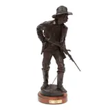 James Nathan Muir, On the Skirmish Line, bronze with reddish brown patina