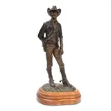 Bill Nebeker, The Ranger, bronze with reddish brown patina