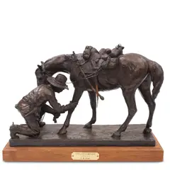 Ralph Martin 'Skip' Glomb, The Last Campaign, bronze with brown patina