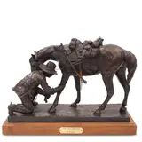 Ralph Martin 'Skip' Glomb, The Last Campaign, bronze with brown patina