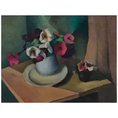 Blanche Lazzell, Floral Still Life, 1928, oil on canvas