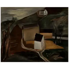Yasuo Kuniyoshi, Landscape, 1923, oil on panel