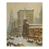 Guy Carleton Wiggins, Fifth Avenue, circa 1938, oil on canvas