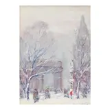 Johann Berthelsen, Washington Square, oil on canvasboard