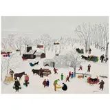 Grandma Moses, Sugaring Off, 1944, oil on Masonite
