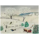 Grandma Moses, Quiet Winter Day, 1949-50, oil on Masonite