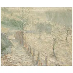 Ernest Lawson, Hillside, Winter, circa 1910, oil on canvas