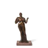 Gaston Lachaise, Female Figure (Standing Nude, Left Hand Raised) [LF 56], circa 1915, bronze with gold patina