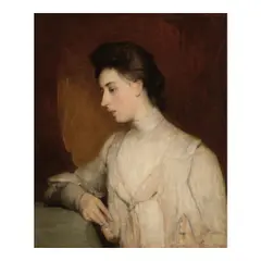 The Rose Pink Bodice by J. Alden Weir, oil on canvas, sold Nov 2025