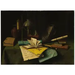 William Harnett, Still Life with Books, 1881, oil on canvas