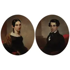 Asher Brown Durand, Mrs. Mary A. (née Coffin) Pease and Mr. Edward B. Pease: A Pair of Portraits, 1840, oil on canvas, each