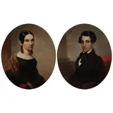 Asher Brown Durand, Mrs. Mary A. (née Coffin) Pease and Mr. Edward B. Pease: A Pair of Portraits, 1840, oil on canvas, each