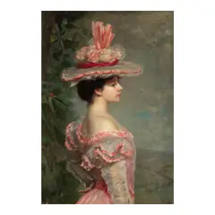 Irving Ramsey Wiles, The Pink Hat, oil on canvas