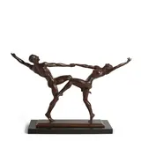 Harriet Whitney Frishmuth, The Dancers (Pas de Deux, Tarantella), 1921, bronze with brown patina