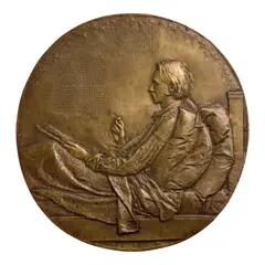 Augustus Saint-Gaudens, Robert Louis Stevenson, 1887, bronze with brown patina