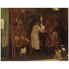 Samuel Johnson Woolf, Poultry Shop, circa 1914, oil on canvas