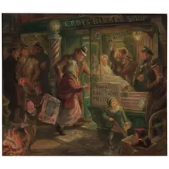 Don Freeman, Trickery at the Polls, oil on canvas laid down on Masonite