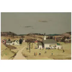 Paul Sample, Vermont Schoolhouse, oil on canvas