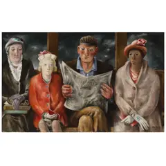 Cambridge to Boston by Bror Julius Olsson Nordfeldt, 1936, oil on canvas, sold Nov 2025