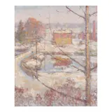 Elmer Livingston MacRae, View from Bush-Holley House, Winter, 1907, oil on canvas