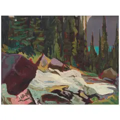 J. E. H. MacDonald, Mountain Stream, Lake O'Hara, circa 1924-30, oil on panel
