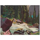 J. E. H. MacDonald, Mountain Stream, Lake O'Hara, circa 1924-30, oil on panel