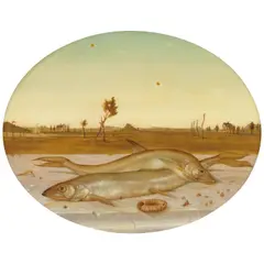 John Wilde, Still-Life with Smelts, 1952, oil on board