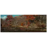 Robert E. McGinnis, Autumn on Poverty Hill Pond, oil on board
