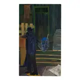 Dona Nelson, Derelict Cold City Night, 1982, oil on canvas