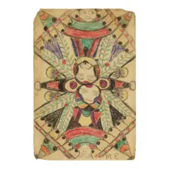 Minnie Evans, Untitled, circa 1943, crayon and graphite on paper