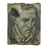 Mark Beard, Insomnia, oil and graphite on Masonite