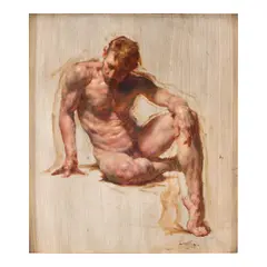 Robert Liberace, Seated Figure, 2009, oil on board