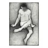 Lowell Nesbitt, Untitled (Sitting Nude)