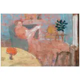John Heliker, Seated Figure Reading, oil on canvas